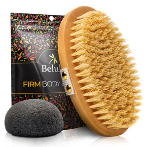 100% Vegan Dry Body Brush Firm Dry Brush for Cellulite and Lymphatic