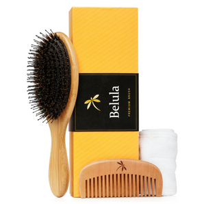 Premium Boar Bristle Hairbrush for Thick Hair for Women with Thick, Long, Curly Hair