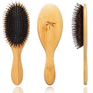 Boar Bristle Hair Detangler Brush, Hairbrush Long, Curly Hair
