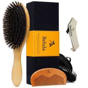100% Boar Bristle Hairbrush for Men Hairbrush for Thin, Normal and Short Hair